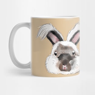 White Anggora Head Rabbit _ Bunniesmee Mug